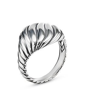 David Yurman - Sterling Silver Sculpted Cable Pinky Ring