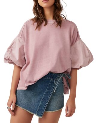 FREE PEOPLE PLUM LONG SLEEVE TEE