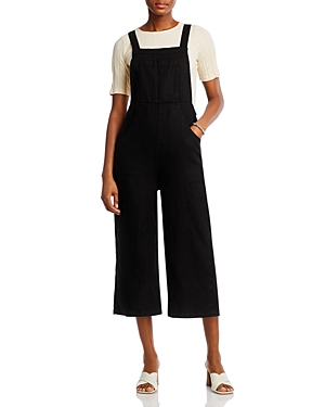 L AGENCE L'AGENCE INAYA CROPPED WIDE LEG LINEN JUMPSUIT