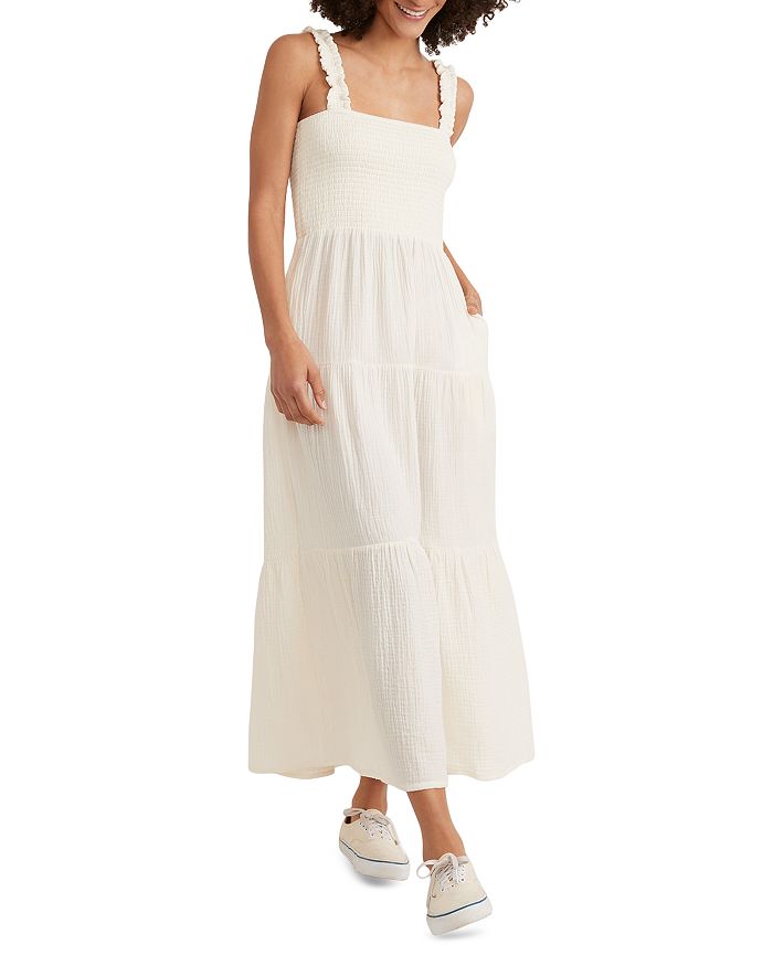 Marine Layer Cotton Smocked Maxi Dress | Bloomingdale's