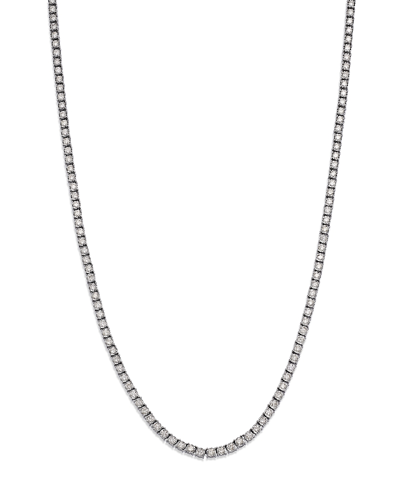 Bloomingdale's Fine Collection Diamond Tennis Necklace in 14K White Gold, 5.0 tcw