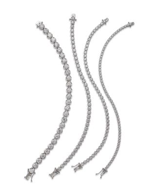 Certified Colorless Diamond Tennis Bracelet in 14K White Gold 3.0 tcw 