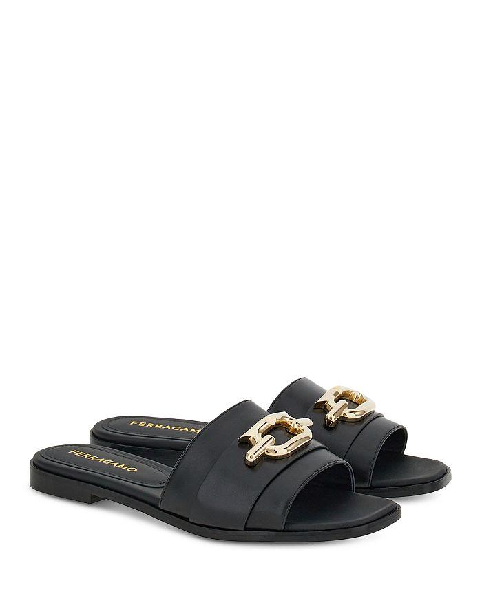 Ferragamo - Women's Priscilla Leather Slide Sandals
