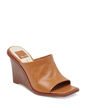 Dolce Vita Women's Gilded Slip On Wedge Sandals In Acorn Leather
