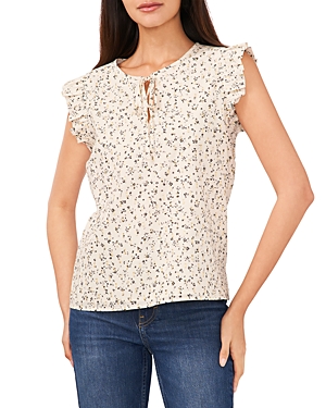 VINCE CAMUTO RUFFLED CAP SLEEVE BLOUSE