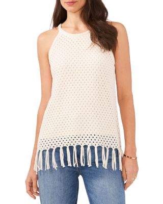 Vince camuto fringe sweater sale