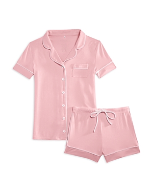 Katiejnyc Girls' Tween Lynn Shorts Lounge Set - Big Kid In Baby Pink/white