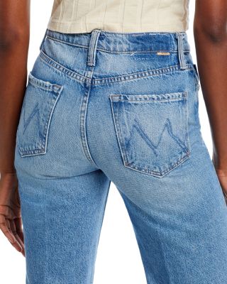 MOTHER The Tomcat Roller Chew Hem High Rise Wide Leg Jeans in Look