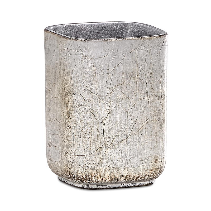 Labrazel Ava Gold Tone Brush Holder In Silver Leaf