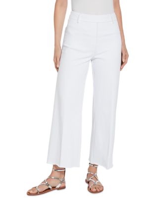 Lyssé High Rise Pull On Ankle Flare Jeans in White | Bloomingdale's