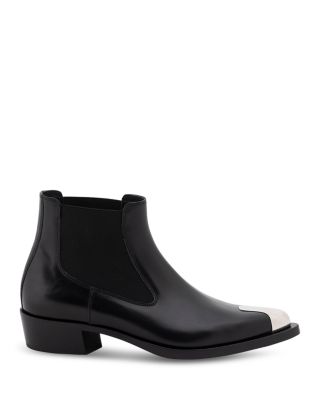 Alexander McQueen Punk Chelsea Boot in 9089-Op. white/Blk  display picture 1