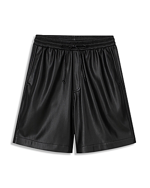 Nanushka Black Doxxi Vegan Leather Shorts In Black
