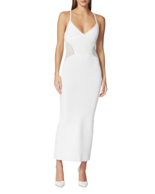Herve Leger Mixed Pointelle Strappy Gown
