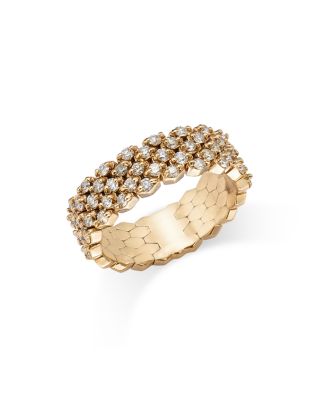 Bloomingdale's Fine Collection Diamond Mesh Ring in 14K Yellow