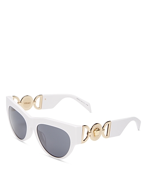 Versace Solid Cat Eye Sunglasses, 56mm