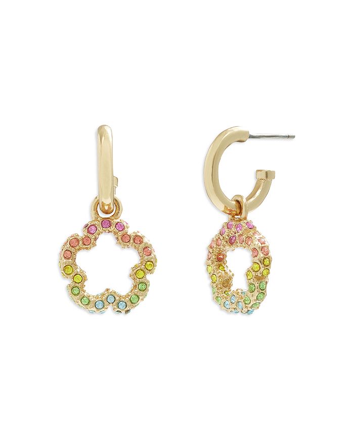Rainbow Earrings Rose Gold Hoop Earrings Rose Gold-plated 