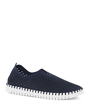 Ilse Jacobsen Tulip 139 Perforated Slip-on Sneaker In Navy
