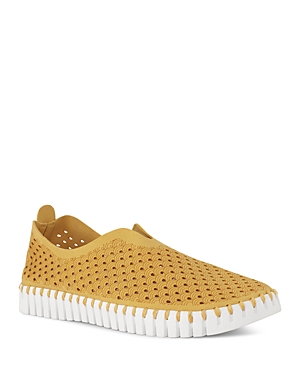 Ilse Jacobsen Tulip 139 Perforated Slip-on Sneaker In Golden Rod