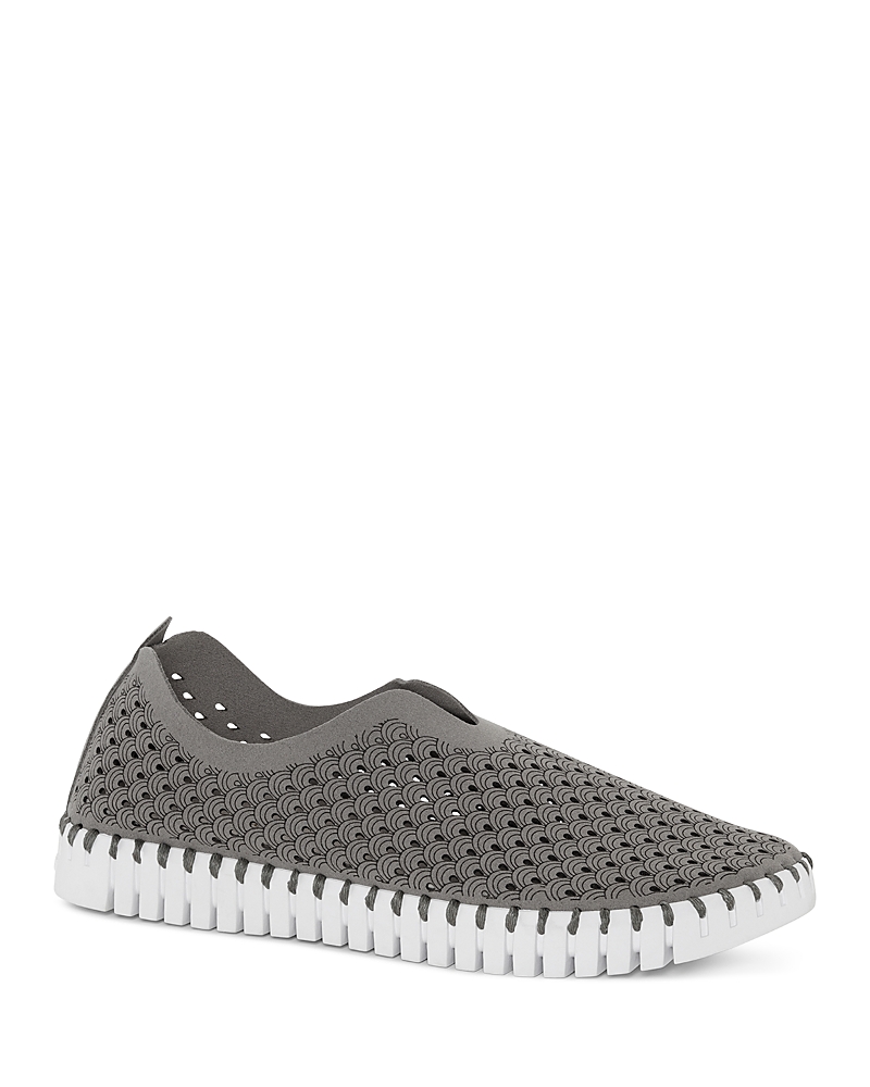 Ilse Jacobsen Tulip 139 Perforated Slip-on Sneaker In Grey
