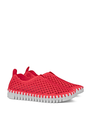 Ilse Jacobsen Tulip 139 Perforated Slip-on Sneaker In Raspberry