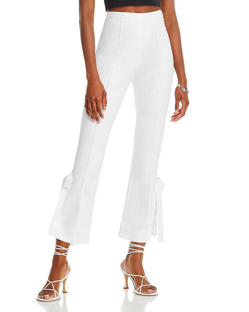 Shop Cinq À Sept Cinq A Sept Lou Cropped Side Tie Pants In White