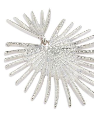 Silver Fan Large Earrings 