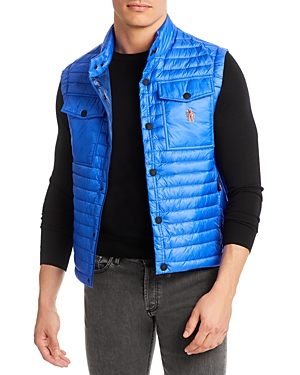 Shop Moncler Ollon Quilted Down Vest In Aubergine