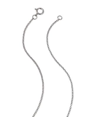 Diamond Double Circle Pendant Necklace in 14K White Gold, 0.75 tcw  