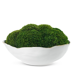 Diane James Home Faux Mossy Mood In Potter's Bowl In Green
