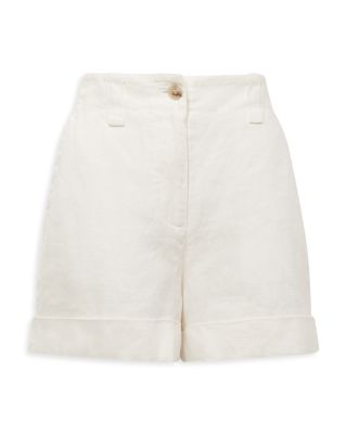 REISS Demi Garment Dyed Linen Shorts | Bloomingdale's