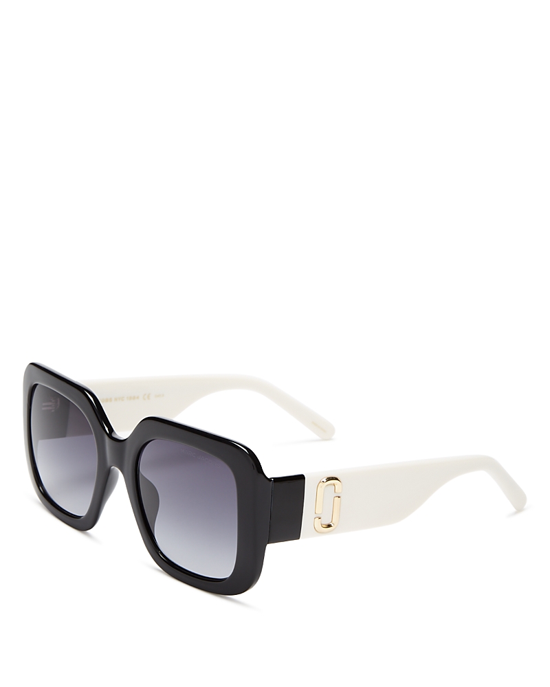 Marc Jacobs 53mm Gradient Square Sunglasses In Black/gray Gradient