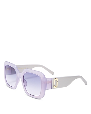 Marc Jacobs 53mm Polarized Square Sunglasses In Purple/purple Gradient