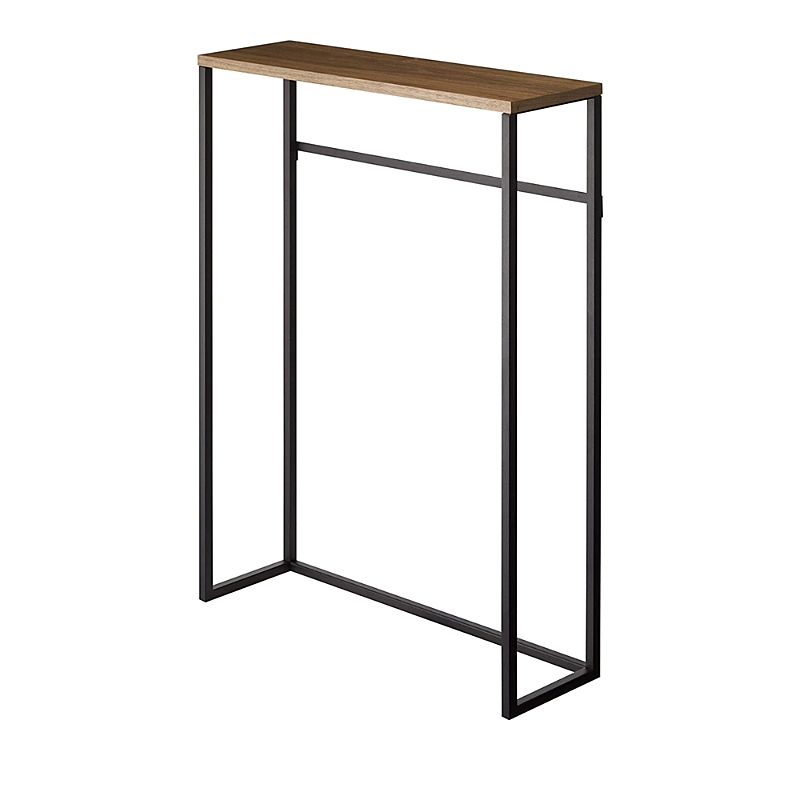 Yamazaki Narrow Entryway Wood Top Console Table In Black