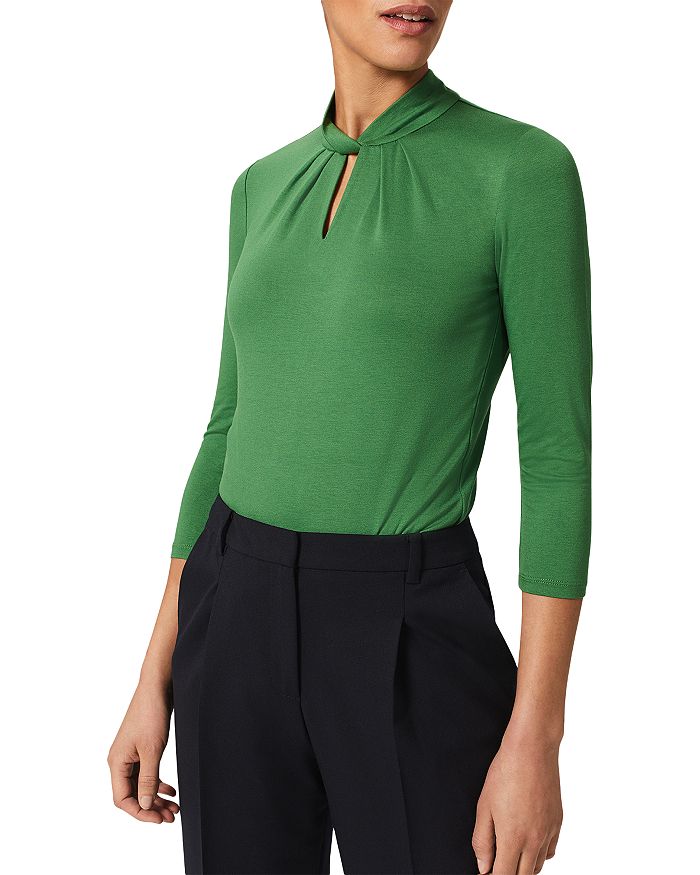 HOBBS LONDON Callie Twist Neck Top Bloomingdale s