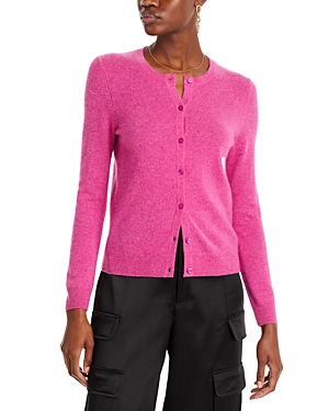 C By Bloomingdale's Cashmere C By Bloomingdale's Crewneck Cashmere Cardigan - 100% Exclusive In Rose Hthr