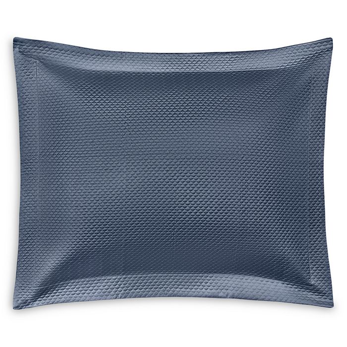 Matouk Alba Quilted King Sham In Steel Blue