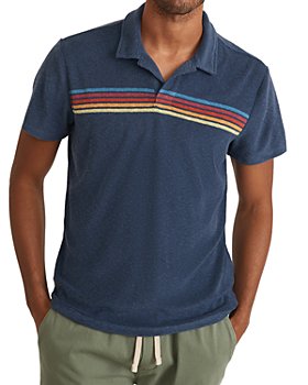 Marine Layer - Striped Chest Short Sleeve Polo Shirt