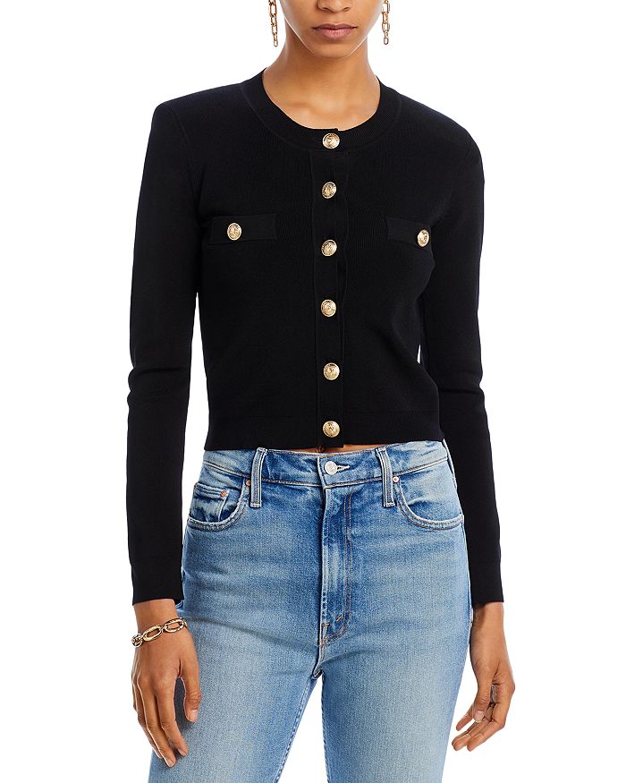 L'AGENCE Toulouse Crewneck Cardigan | Bloomingdale's