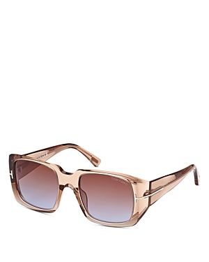 Tom Ford Ryder-02 Square Sunglasses, 51mm In Tan/brown Gradient