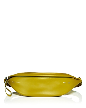 Proenza Schouler White Label Stanton Leather Sling Bag In Moss/silver
