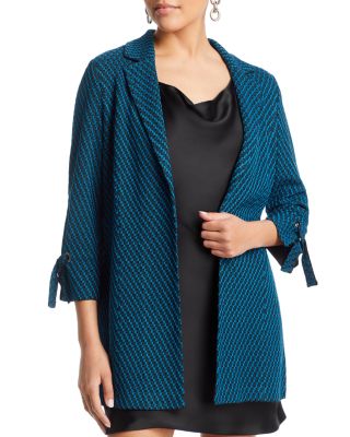 Diagonal Stripe Tie Cuff Jacket