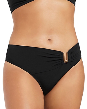 Jets Et Mid Rise Hardware Detail Bikini Bottom In Black