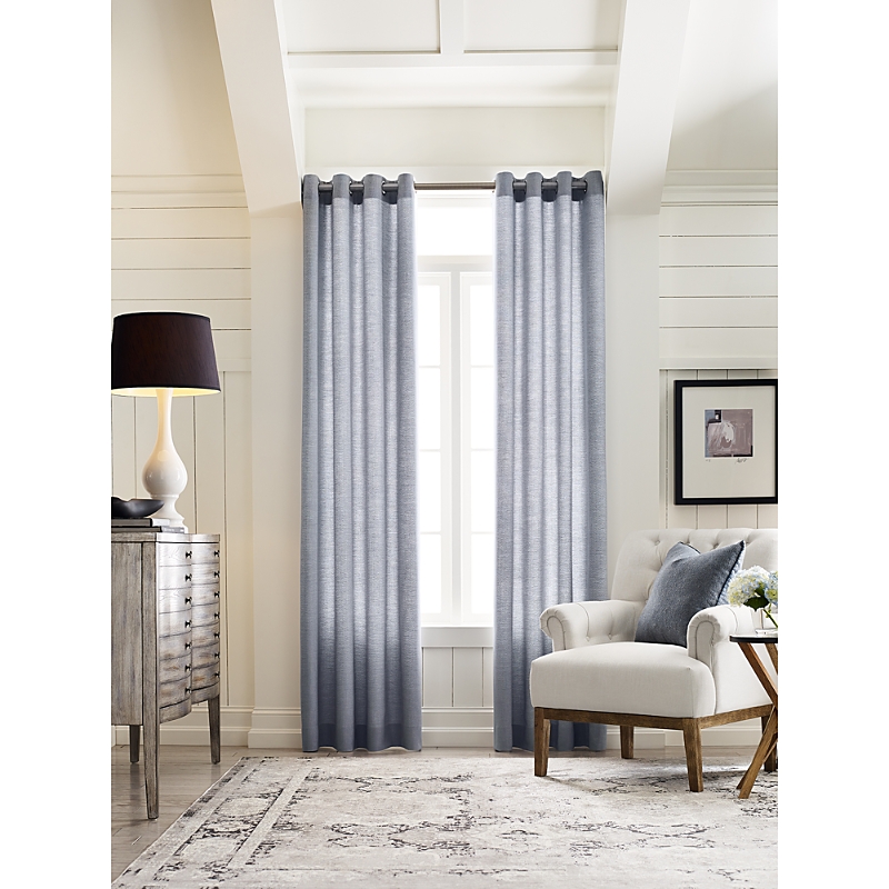 Sunbrella Marx Light Filtering Grommet Single Curtain Panel, 50 X 96 In Gravel