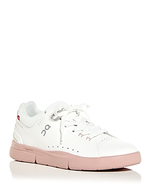 On Women's The Roger Advantage Low Top Sneakers In White/wood Rose