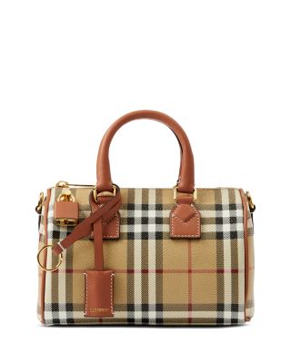 ほぼ未使用品 Burberry Mini Bowling バッグ Burberry Vintage Check Mini Bowling Bag | Bloomingdale's
