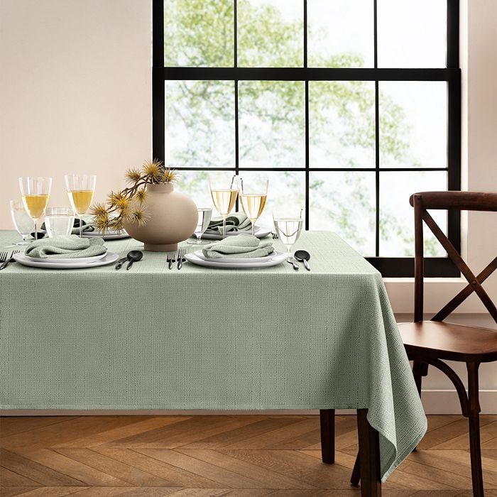 Shop Elrene Home Fashions Laurel Solid Texture Water And Stain Resistant Tablecloth, 60 X 102 In Sage
