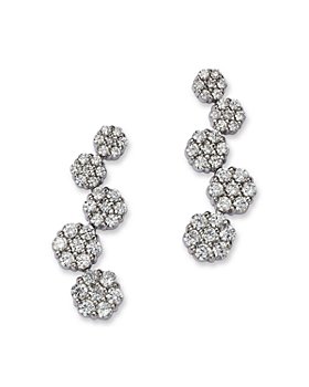 Bloomingdale's - Diamond Flower Cluster Drop Earrings in 14K White Gold, 2.0 ct. t.w. - 100%  Exclusive