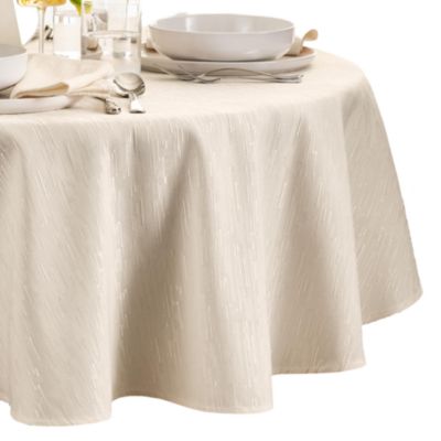 Continental Solid Texture Water and Stain Resistant Round Tablecloth, 70"