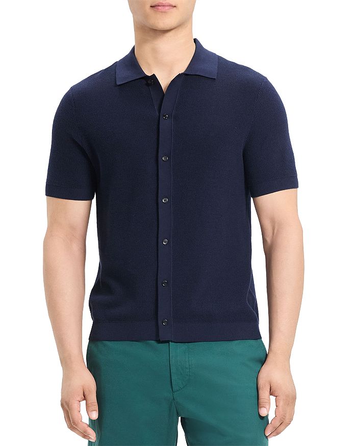 Theory - Myhlo Slim Fit Button Front Short Sleeve Shirt