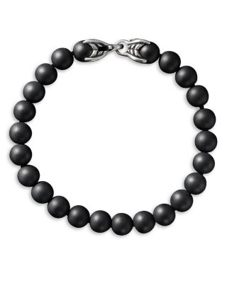 Men&#39;s Spiritual Beads Bracelet with Black Onyx, 8mm